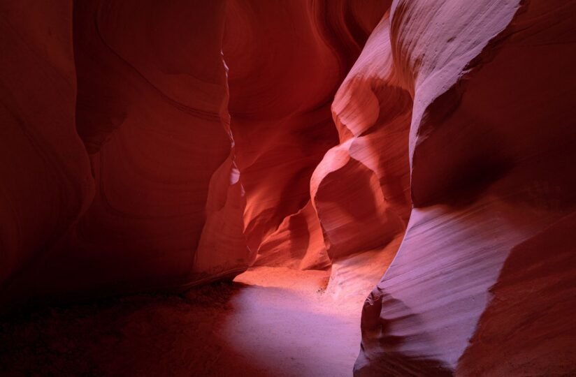 A Winding Path Through The Stunning Rock Formations Of Antelope Canyon X In Arizona, Showcasing Vibrant Colors And Textures