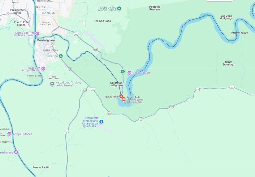 Iguazu Falls Map