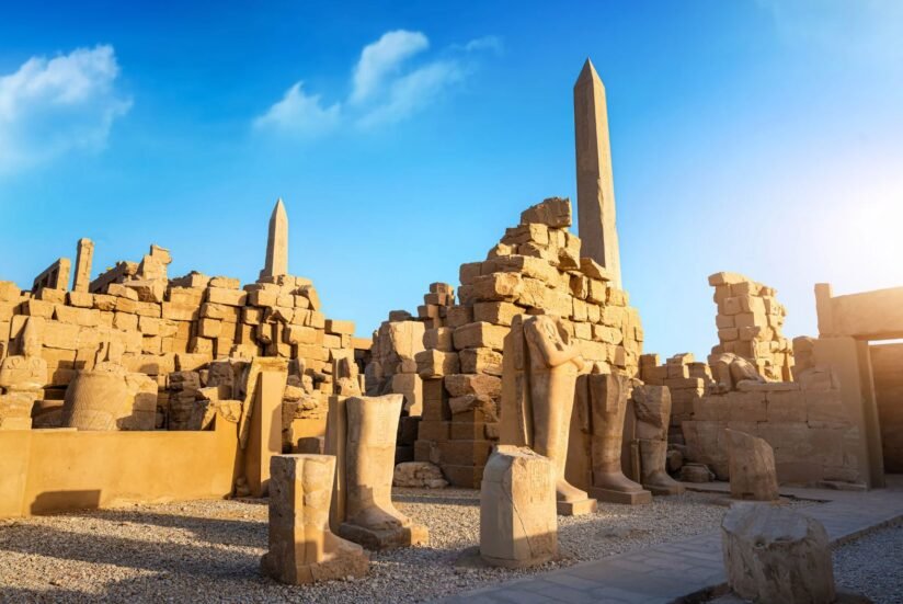 Obelisk Of Khephren At The Temple Of Khephren In Luxor, Egypt, Showcasing Ancient Egyptian Architecture And History
