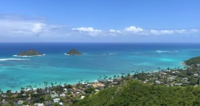 Panoramic view from mauna kea summit, showcasing lush landscapes and distant ocean the lanikai pillbox hike
