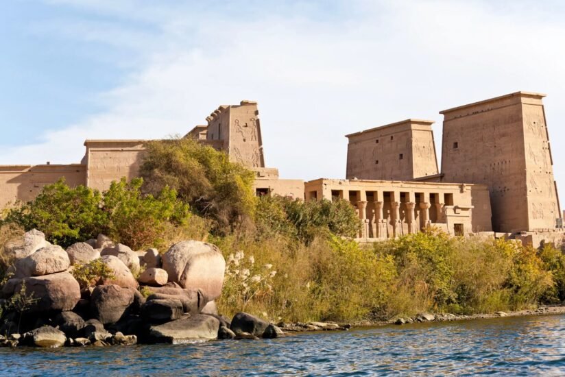 Philae Temple, An Ancient Egyptian Temple Dedicated To The Goddess Isis, Set On The Nile River's Island