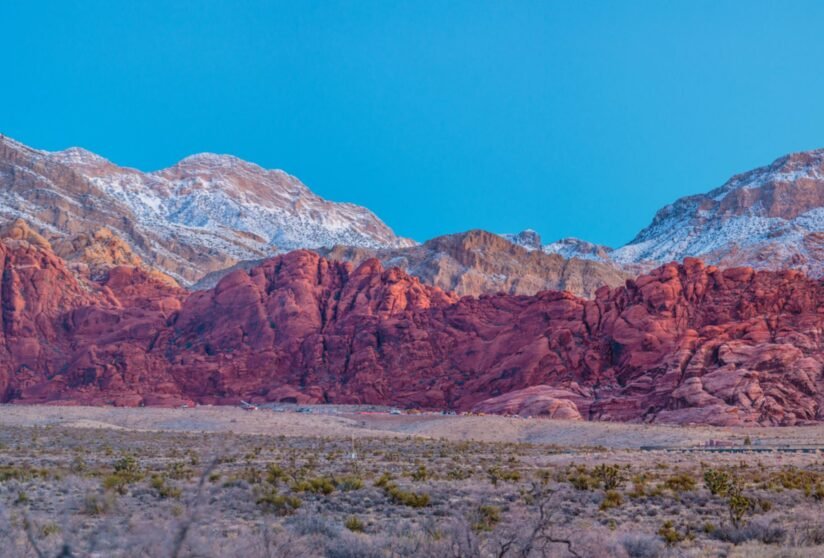 Red Rock Canyon Landscape At Red Rock National Park, Showcasing The Stunning Geological Formations Near Las Vegas, Nevada
