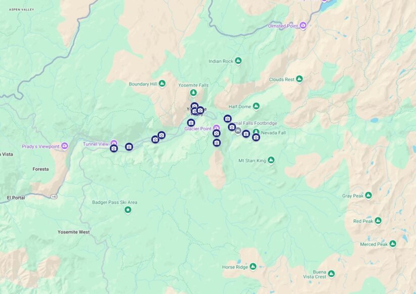 Yosemite National Park Map